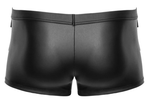 NEK Bokserki Męskie Matowe Czarny Model S z Zatrzaskami i Kieszeniami