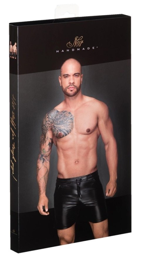 Noir Missbehaved Szorty Męskie Czarne 2XL z Regulacją w Pasie