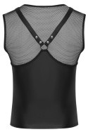 Svenjoyment Bezrękawnik Matowy Czarny z Wstawkami Siateczkowymi M