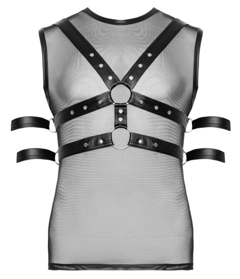 Svenjoyment Bondage Koszulka bez rękawow z mankietami S czarna