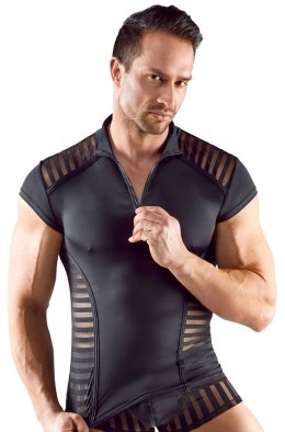 Svenjoyment Koszulka Męska Czarna z Kołnierzykiem i Zamkiem L