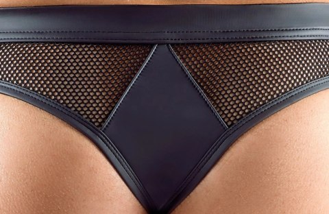 Svenjoyment Stringi Męskie 3XL Czarny Siatka Zatrzask Anatomiczne