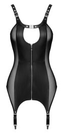 ZADO Skorzana Koszulka L z Regulowanymi Paskami i Powernetem Czarna