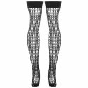 Leg Avenue Pończochy Siatkowe Quarter Crochet Czarny Nylon One Size