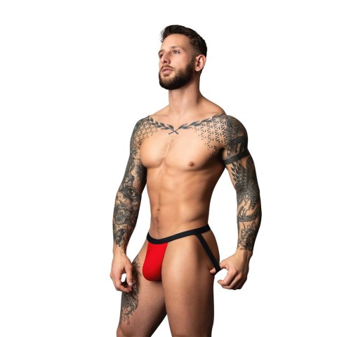 Male Power Hot Mesh Jock L/XL czerwono-czarny anatomiczny model