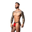 Male Power Hot Mesh Jock S/M czerwono-czarny siateczkowy model