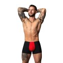 Male Power Hot Mesh Pouch Short M czarno-czerwone szorty siateczkowe