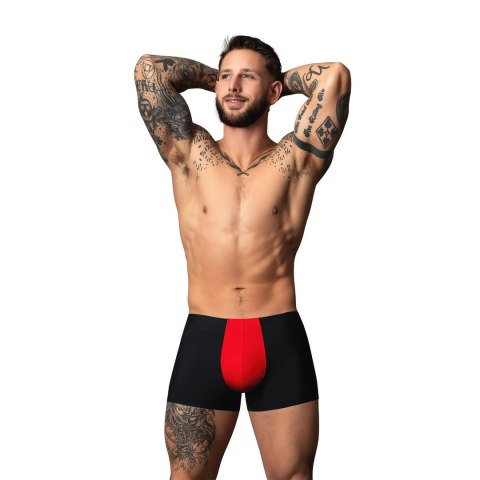 Male Power Hot Mesh Short L czarno-czerwone, przewiewna mikrosiatka