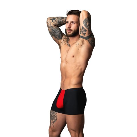 Male Power Hot Mesh Short L czarno-czerwone, przewiewna mikrosiatka