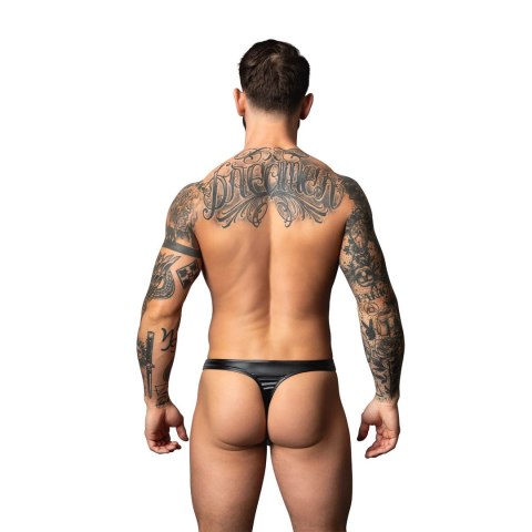 Male Power Liquid Onyx 2.0 Thong L/XL czarny połyskowy