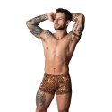 Male Power Pantalon Corto M z pierścieniem silikonowym Leopard Brown