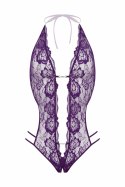 Renee Body z Koronką i Stringami, Fioletowy, Regulowane Ramiączka S/M