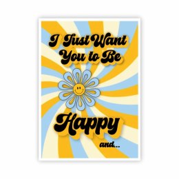 Warm Human - Model I Just Want You To Be Happy - Kolorowy brelok motywacyjny