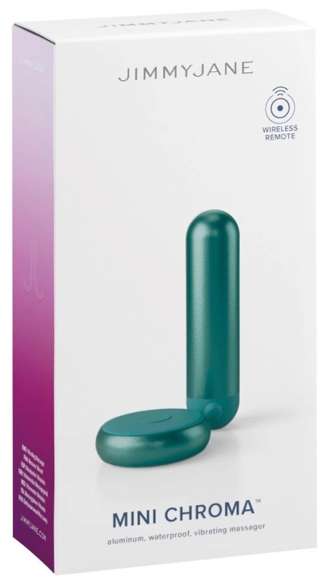 JimmyJane Mini Chroma Teal - kompaktowy model z pilotem, wodoodporny