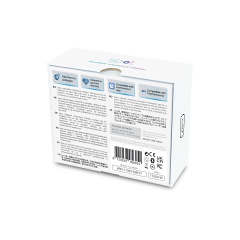 Kiiroo Spot Jajko z interaktywnym pierścieniem LED Bluetooth