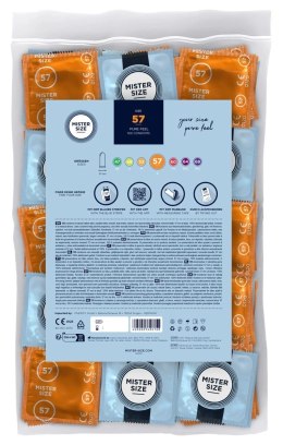 Mister Size 57 mm - prezerwatywy ultracienkie 100 sztuk, nawilżane