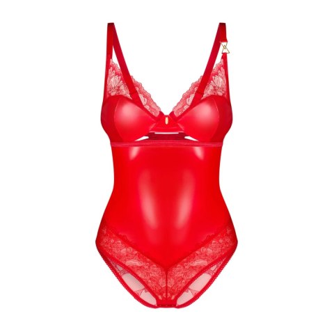 Obsessive Aliosa Body czerwony S/M z koronką i fiszbinami