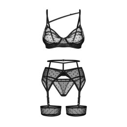 Obsessive Nuites zestaw bielizny 3-częściowy L/XL w kropki