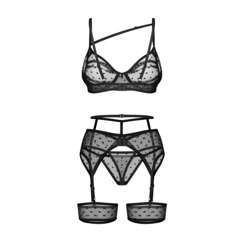 Obsessive Nuites zestaw bielizny 3-częściowy L/XL w kropki