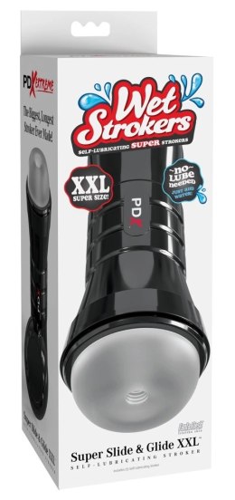 PDX Extreme WetStroker Slide XXL przezroczysty, system nawilżający
