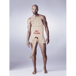 Apron Fartuch z napisem Sex Machine, pluszowy element XL, uniwersalny