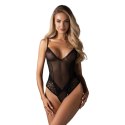 Obsessive Blomentis Body czarne, odkryty krok, koronka M/L