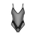 Obsessive Blomentis Body czarne, odkryty krok, koronka M/L
