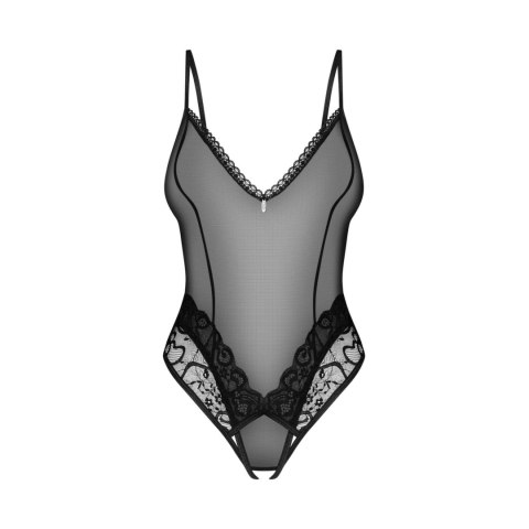 Obsessive Blomentis Body czarne, odkryty krok, koronka M/L