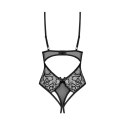Obsessive Blomentis Body czarne, odkryty krok, koronka M/L