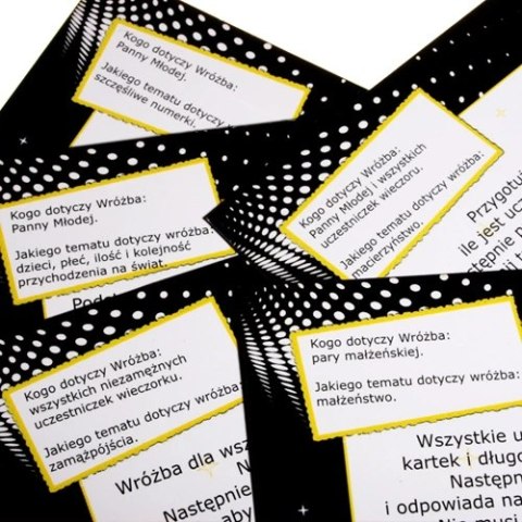 Grajmy Razem Gra Imprezowa Wrożby Panieńskie 12 Kart 11x8cm