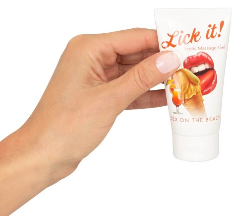 Lick It Żel do masażu wodny 50 ml, smak Sex on the Beach, wegański