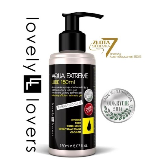 Lovely Lovers AQUA EXTREME Lube 150ml - Wodny Żel Intymny, Gęsty, Wydajny