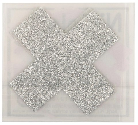 You2Toys Nipple Stickers X srebrne naklejki ozdobne 5,9x5,9 cm