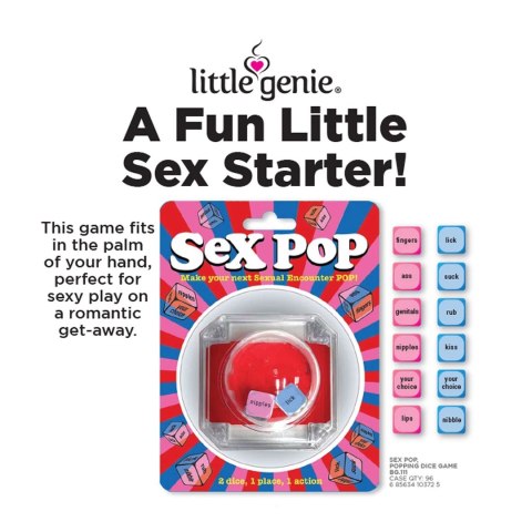 Little Genie Pop Up Dice - Gra towarzyska dla par w kości, kompaktowa