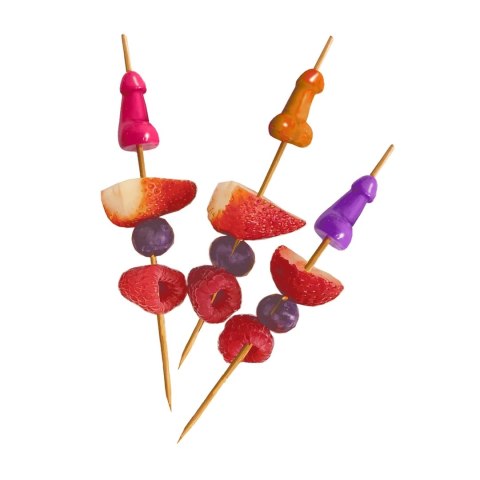 Little Genie Super Fun Picks zestaw 6 bambusowych dekoracyjnych szpikulcow