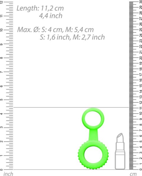 Ouch! Glow in the Dark - pasek kulkowy świecący, regulowany, zielony