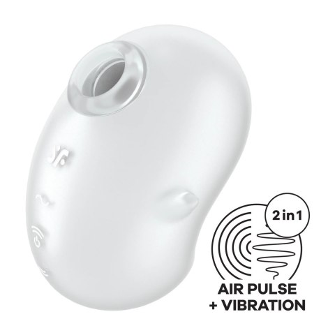 Satisfyer Cutie Ghost Air Pulse - wodoodporny model ciśnieniowy, biały