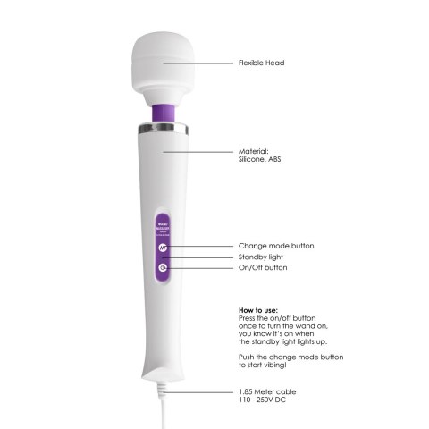 Shots Toys Wand Massager 10 Trybow Silikonowy Bezftalanowy