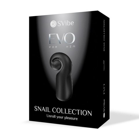 Snail Vibe EVO czarny - silikonowa maszyna intymna z podwojnym napędem