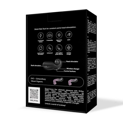Snail Vibe EVO czarny - silikonowa maszyna intymna z podwojnym napędem