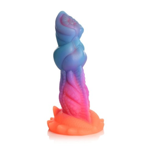 XR Brands Aqua Cock silikonowa figurka świecąca w ciemności 20 cm
