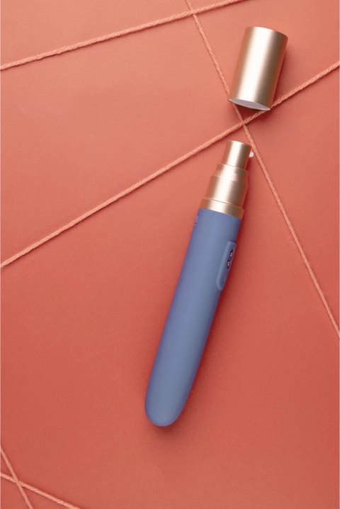 Loveline Blue Horizon - wibrator podrożny z komorą na lubrykant 13 ml