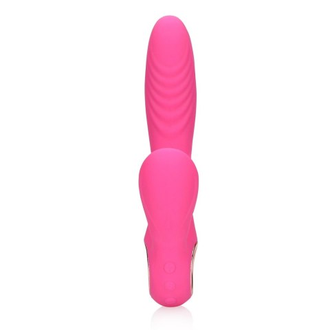 Loveline Exuberant Pink - Wibrator z funkcją podgrzewania i ruchomym językiem