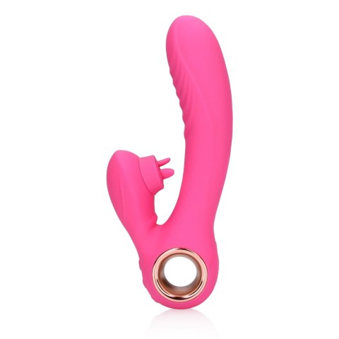 Loveline Exuberant Pink - Wibrator z funkcją podgrzewania i ruchomym językiem