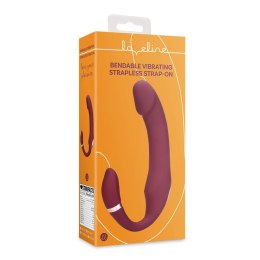 Loveline Merlot Grape - Wibrujący zakrzywiony model do systemu Strap-On