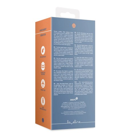 Loveline Mini Rabbit Blue Horizon - kompaktowy model z żebrowaną powierzchnią