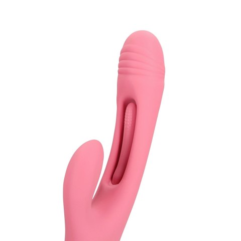 Loveline Pink Arabesque - wibrujący masażer punktu G z funkcją kroliczka