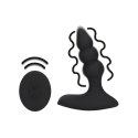 Loveline Plug z Wibracją i Pilotem, Licorice Black, anatomiczny kształt