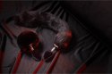 Ouch! Fox Tail Plug metalowy z puszystym ogonem, srebrny/czarny