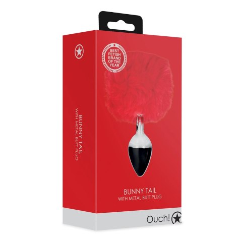 Ouch! by Shots Metalowy korek z puszystym ogonem kroliczka, srebrny